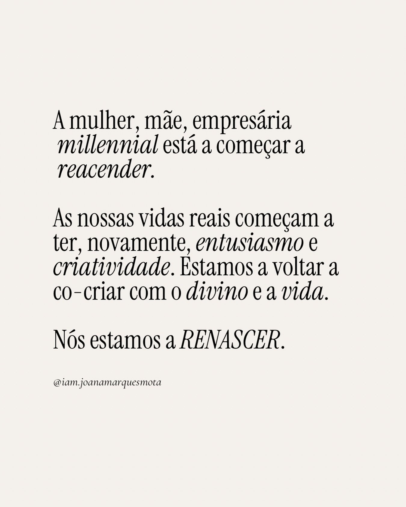 Publicação: A mulher, mãe, empresária millennial está a começar a reacender